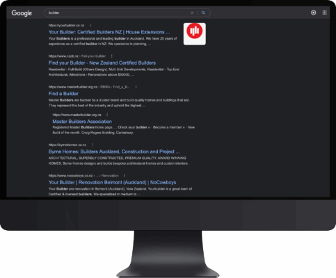 Organic SEO result on iMac
