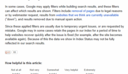google index VS Google Search results